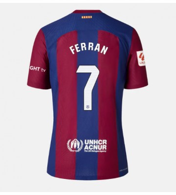 Barcelona Ferran Torres #7 Hemmatröja Kvinnor 2023-24 Kortärmad